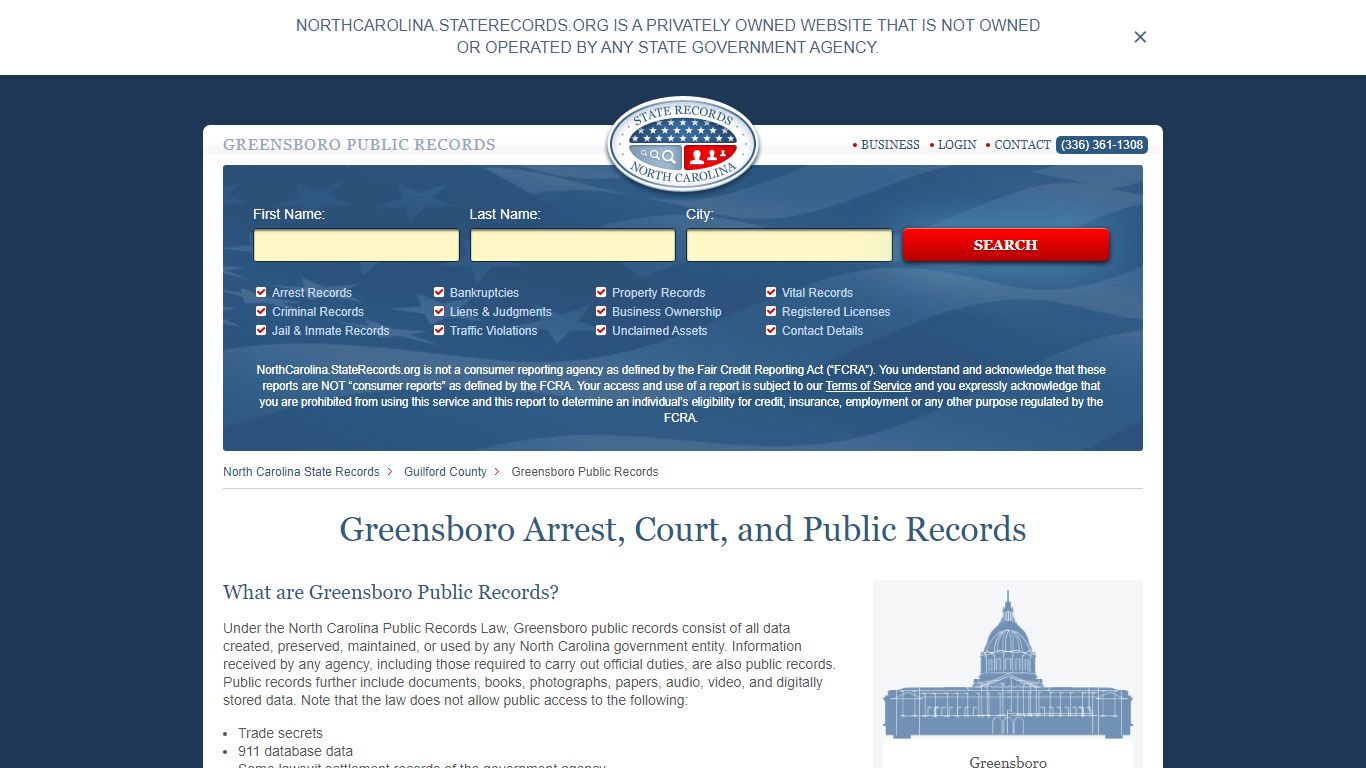 Greensboro Arrest and Public Records | North Carolina ...